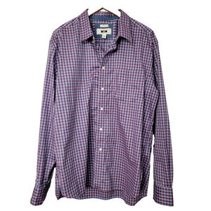 Joseph Abboud Button Down Non Iron Shirt 100% Cotton Check Plaid Sz XL Career